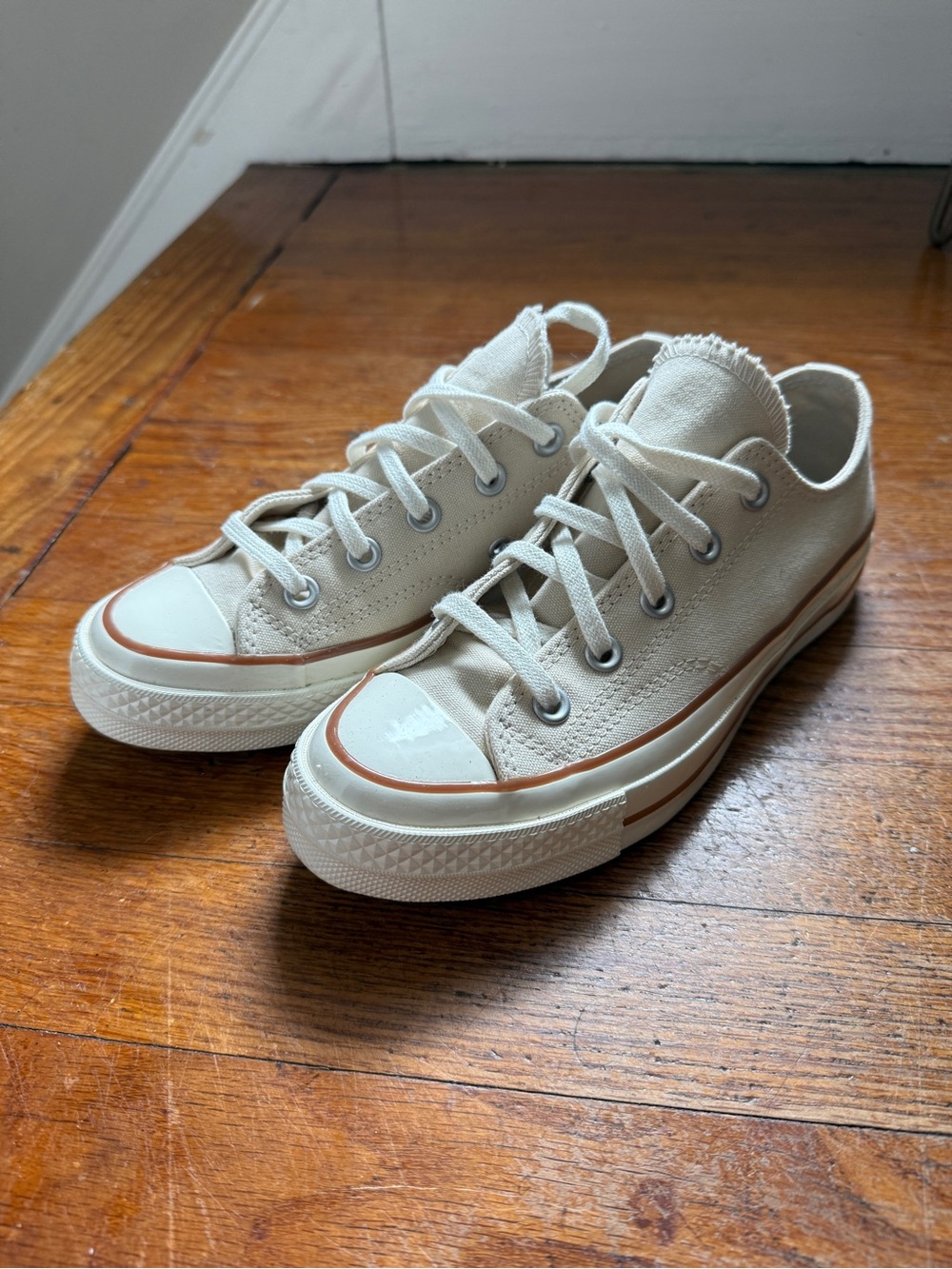 Converse Custom “Made By You” Chuck All Stars in Cream with brown accents